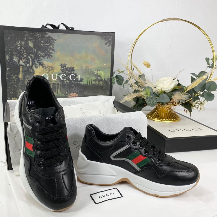 GUCCİ RHYTON SNEAKER BAYAN SİYAH 